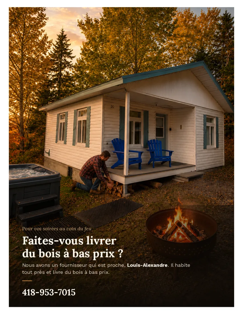 Bois de chauffage livré par Louis-Alexandre