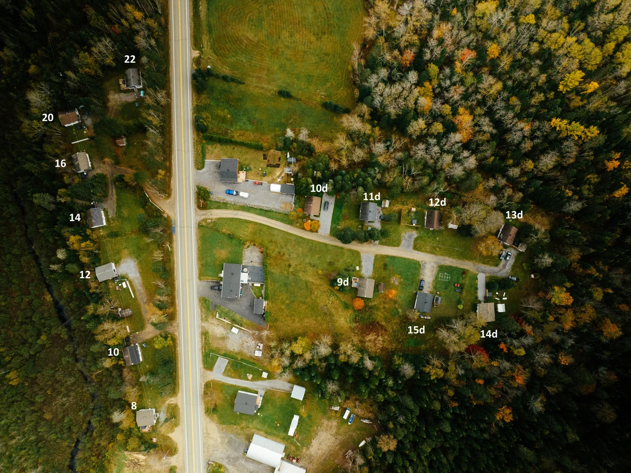 Map of the refuges on the two streets