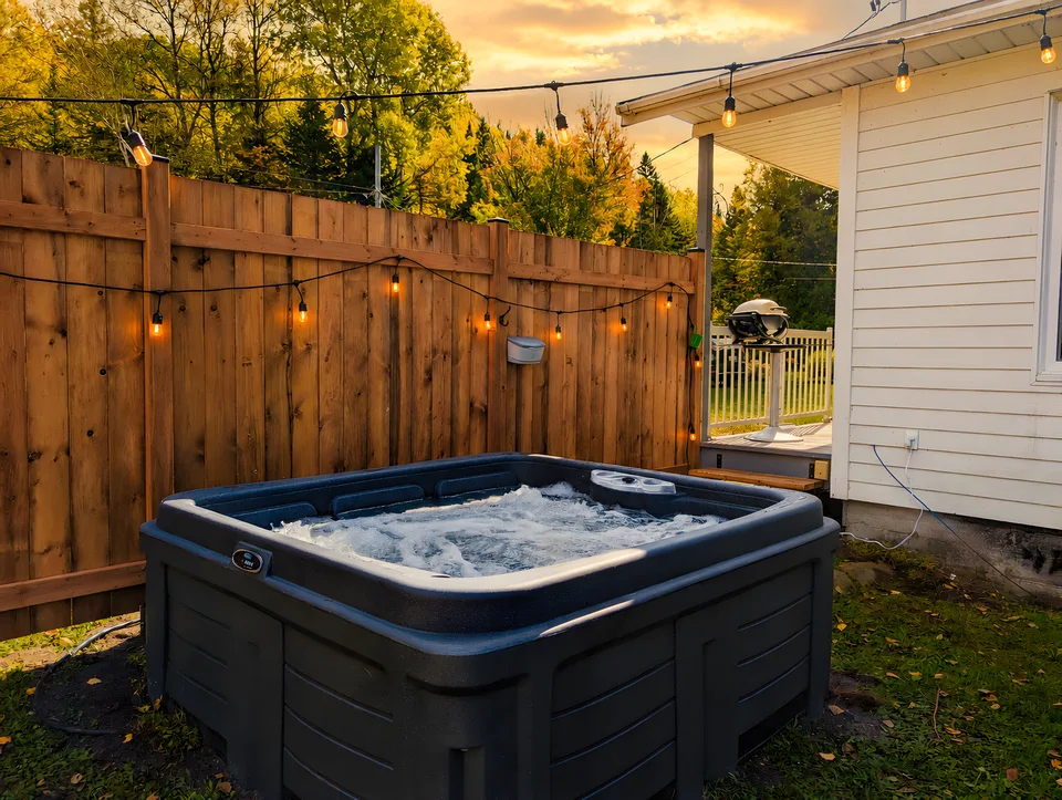 Refuge 15 rue des Dunes, hot tub and cottage